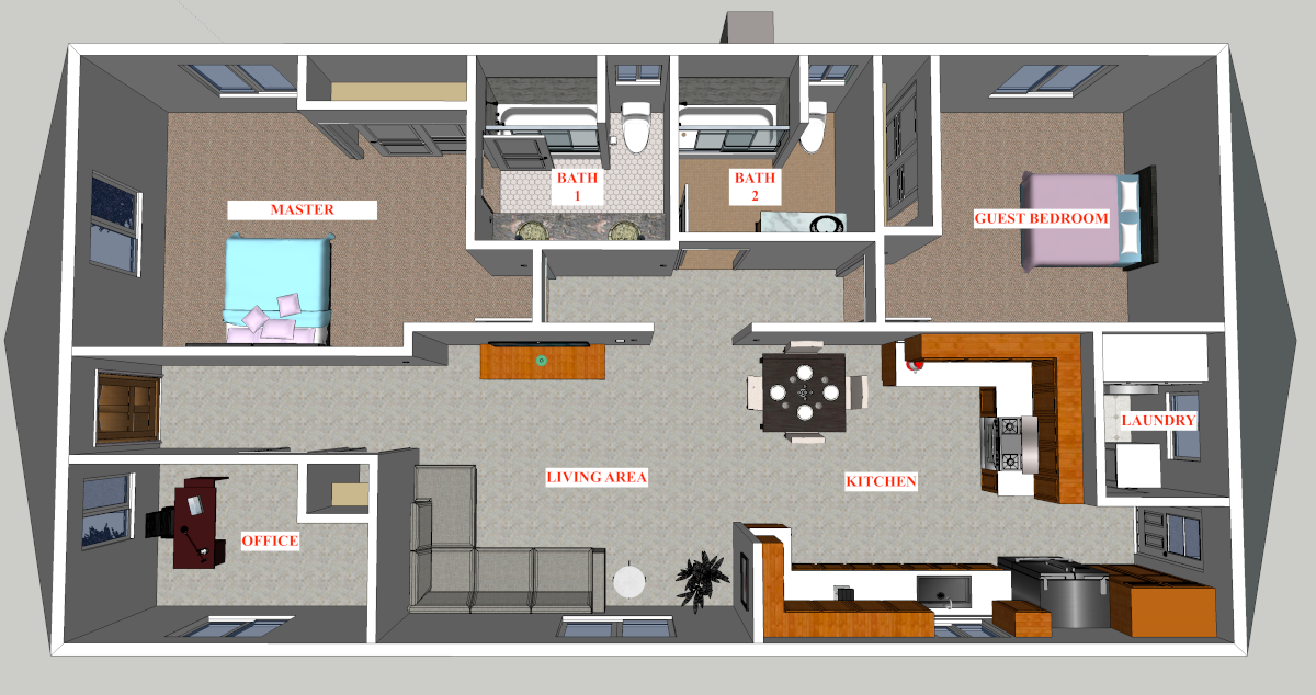 1200 SF FLOOR PLAN
